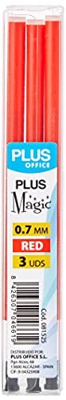 Recambio Bolígrafo Plus Magic Click Rojo /caja PET de 3