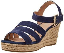 Geox D Soleil C, Sandalias de cuña Mujer, Azul, 40 EU en oferta