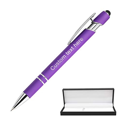 Bolígrafos Personalizables,Bolígrafos Personalizados con nombre, Metal Suave Al Tacto, Introduzca El Logotipo o El Mensaje,Pluma multicolor de doble u