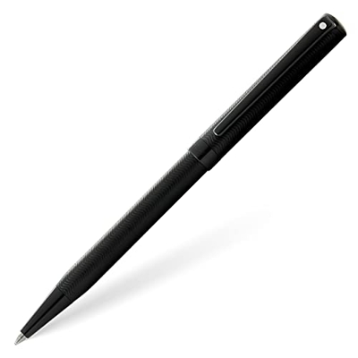 Sheaffer E2924451 Bolígrafo Intensity Espigado con Detalles, Negro Mate/Negro Pulido