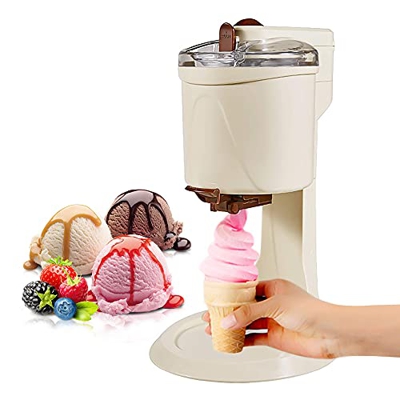 Home Kitchen Accessories Ice Cream Maker Machine - 1000ml Home DIY Automatic Mini Fruit Soft Serve Freezer Container Yoghurt Sorbet and Ice Cream Mach