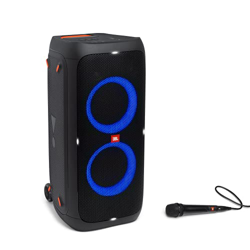 JBL PartyBox 310MC Altavoz inalámbrico portátil Bluetooth con efectos de luces y micrófono, resistente al agua conforme al índice IPX4, hasta 18h de r en oferta