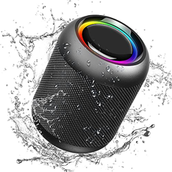 IPX7 Altavoz Bluetooth portátil a Prueba de Agua Altavoz inalámbrico Estéreo HD y Sonido Envolvente de 360 °, Reproducción de 24 Horas para Viajes y E en oferta