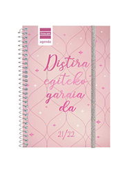 Finocam Agenda 2021 2022 Semana vista apaisada Septiembre 2021, Junio 2022 10 meses y Julio/Agosto resumidos 8º, 120x164 Secundaria Brillar Euskera en oferta