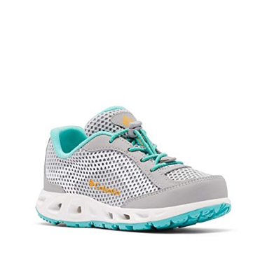 Columbia Childrens Drainmaker IV, Zapatos para Agua, Grey Ice, Bright Marigold, 32 EU