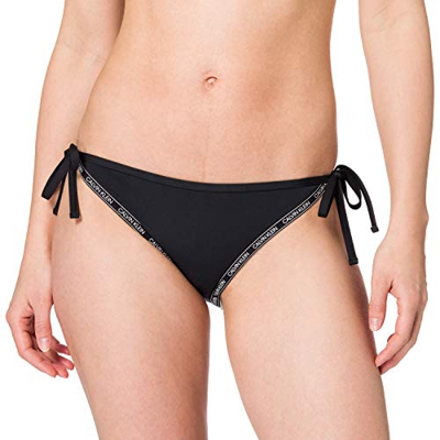Calvin Klein String Side Tie Bragas de Bikini, Pvh Negro, S para Mujer