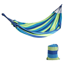 Ducomi Siesta - Hamaca para Jardín y Camping en Tela de Algodón Robusta Resistencia - Portátil y para Exteriores Terraza, Balcón y Jardín (Blue, 180 x en oferta