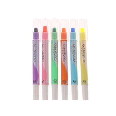 KERDEJAR Highlighter, 6 Piezas de bolígrafo de Gel de Acuarela, Bonito Marcador de Tinta de Acento sólido, Escritura Suave