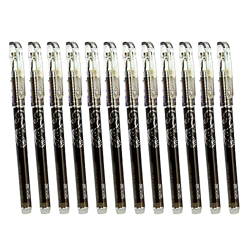 Montloxs Paquete de 12 bolígrafos de gel borrables de 0,35 mm,bolígrafo de tinta de gel que hace que los errores desaparezcan para escribir,planificad características