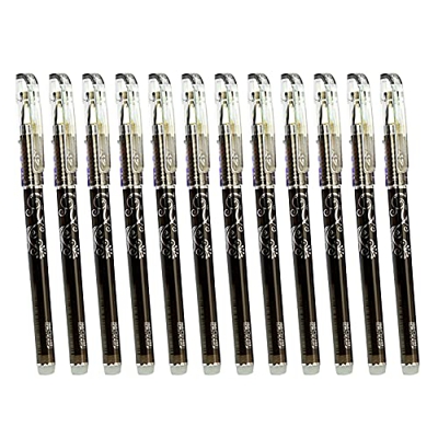 Montloxs Paquete de 12 bolígrafos de gel borrables de 0,35 mm,bolígrafo de tinta de gel que hace que los errores desaparezcan para escribir,planificad