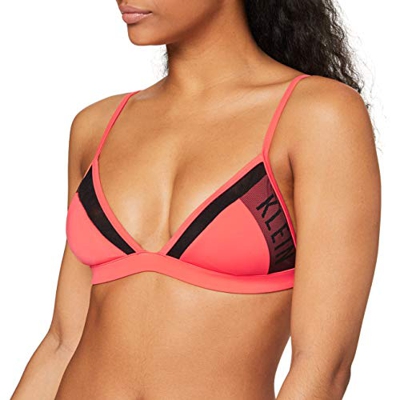 Calvin Klein TurkeyIANGLE-RP Bikini, Coral Caliente, S para Mujer