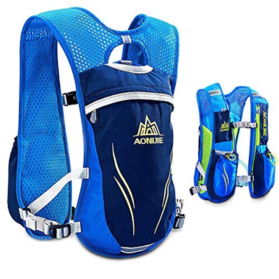 HIANTAA LigeroI Running Mochila Hidratación, 5.5L Chaleco Hidratacion, para Outdoors Mochilas Trail Marathoner Running Race, Reflectante Impermeable y
