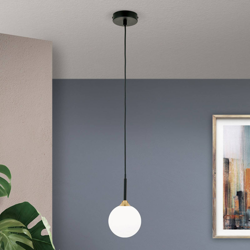 Lámpara colgante Snowwhite, 1 luz, negro precio