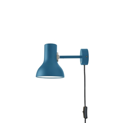 Anglepoise Type 75 Mini aplique, enchufe, azul