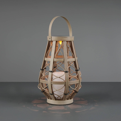 Lámpara mesa LED solar Vinto batería beige 27 cm