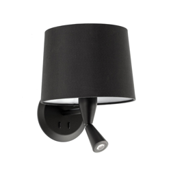 Aplique Conga con brazo de lectura LED, negro precio
