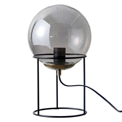 Dyberg Larsen Moon lámpara mesa, bola vidrio gris
