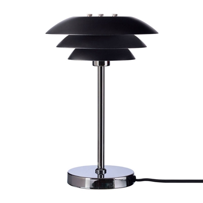 Dyberg Larsen DL20 lámpara de mesa, Ø 20 cm, negro