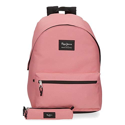 Pepe Jeans Mochila & Estuche Aris, Color Rosa