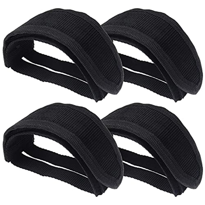 4 correas de pedal de bicicleta con pedales y correa ajustable reflectante para pies de bicicleta