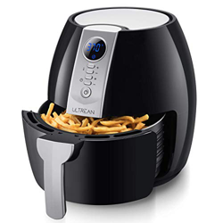 Ultrean Freidora de Aire, 4L Freidora Sin Aceite, Air Fryer con Pantalla LCD Digital, Sarten Antiadherente,Temperatura y Tiempo Ajustable, Sin BPA Ni  características