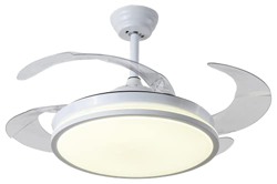BEL AIR HOME - Ventilador Plafón de Techo Serie Dune Motor DC con Aspas Desplegables con Luz Led 36W (3000K, 4000K, 6500K) Con Mando a Distancia Inclu características