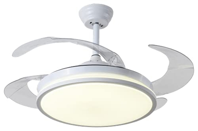 BEL AIR HOME - Ventilador Plafón de Techo Serie Dune Motor DC con Aspas Desplegables con Luz Led 36W (3000K, 4000K, 6500K) Con Mando a Distancia Inclu