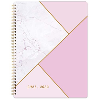 Agenda 2021 2022 - Agenda de la Semana Para ver, 20,3 x 25,4 cm, con Papel Grueso + Contactos + Calendario, Julio de 2021 - Junio de 2022, Encuadernac