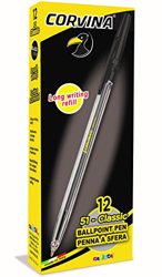 Corvina Classic - Caja 12 boligrafos, color negro en oferta