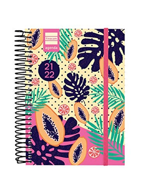 Finocam Agenda 2021 2022 1 Día página Septiembre 2021, Junio 2022 10 meses y Julio/Agosto resumidos 8º, 120x164 Secundaria Fruit Euskera