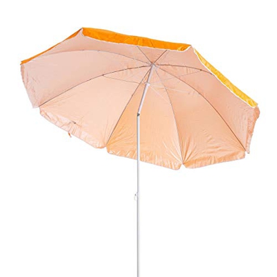 LOLAhome Sombrilla Playa Parasol Naranja Acero de Ø 200 cm