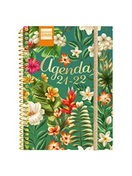 Finocam Agenda 2021 2022 Semana vista apaisada Septiembre 2021, Junio 2022 10 meses y Julio/Agosto resumidos 8º, 120x164 Secundaria Tropical Gallego precio