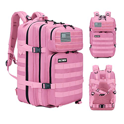 ELITEX Mochila 45L Táctica Militar Bandera USA Impermeable para Crossfit Caza Aire Libre Deportes Gimnasio Portatil Oxford 900D (Rosa) características