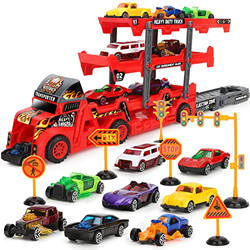 Camion Transportador de Coches con 8 Coches Pequeños, Regalo Coches Juguetes para Niños 3 4 5 precio