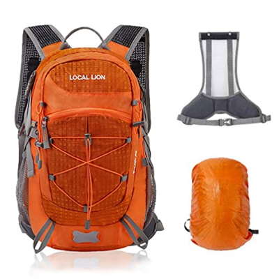 Local Lion 20L Mochilas de Montaña Ligera con Cubierta Impermeable Mochila Senderismo Viajes Trekking Macutos de Acampada Marcha al Aire Libre
