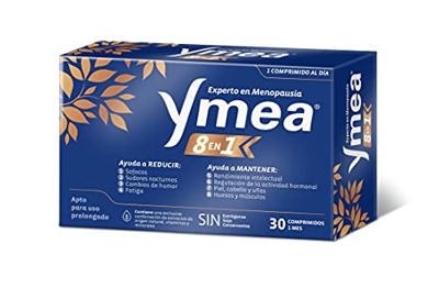Ymea 8 en 1 ☑ Control de los 8 síntomas de la menopausia - Apto para uso prolongado - Sin estrógenos, soja o conservantes - 1 cápsula al día | Tratami