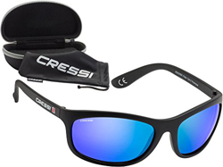 Cressi Rocker Gafas de Sol, Unisex Adulto, Negro/Lentes Reflejado Azul, Talla Única precio