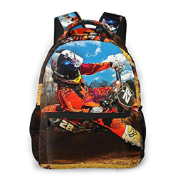 Mochila Tipo Casual Mochila Escolares Mochilas Estilo Impermeable para Viaje De Ordenador Portátil hasta 14 Pulgadas Motocross en oferta