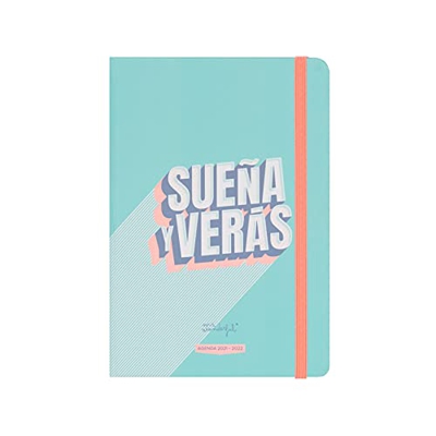Mr. Wonderful Agenda pequeña clásica 2021-2022 Día visto - Sueña y verás, Multicolor