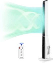 HAUSLIEBE Ventilador en forma de columna silencioso, de pie, motor potente, color blanco en oferta