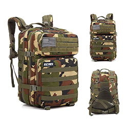 Mochila 45L Táctica Militar USA Impermeable para Crossfit Caza Aire Libre Deportes Gimnasio Portatil Oxford 900D (Original Camo) características