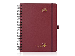 Agenda 2021 2022 Semana Vista - POPRUN Agendas Escolares Semanal Vertical con Intervalo Horario - Tapa Dura Espiral, Agosto 2021 a Agosto 2022 - A5 16 precio