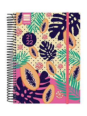 Finocam Agenda 2021 2022 1 Día página Septiembre 2021, Junio 2022 10 meses y Julio/Agosto resumidos 4º, 155x212 Secundaria Fruit Catalán