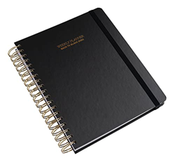 Agenda 2021 2022 Big Size Back to Black - Agenda semanal 2022 / Agenda semana vista desde Agosto 2021 hasta Diciembre 2022 - Agenda 17 meses │Agenda n características