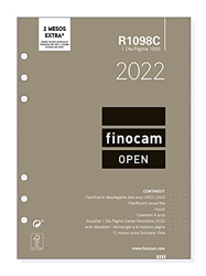Finocam - Recambio Anual 2022 1 Día Página, de Enero 2022 a Diciembre 2022 (12 meses) 1000 - 155x215 mm Open Catalán precio