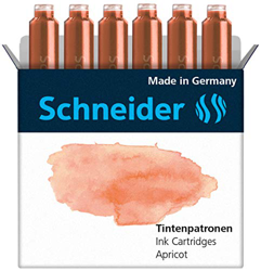 Schneider Pastell - Cartuchos de tinta para pluma estilográfica (6 unidades), color albaricoque precio