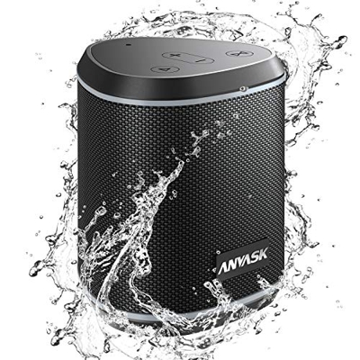 Altavoz Bluetooth Portátiles, ANVASKEU Altavoces inalámbricos IPX7 a Prueba de Agua, Bluetooth 5.0,Sonido Stereo 360°, 24H-Playtime, Mini Altavoces Bl