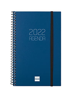 Finocam - Agenda 2022, semana vista apaisada, de Enero 2022 a Diciembre 2022 (12 meses), E5-117x181 mm, espiral color opaque azul