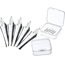 5PCS Los plumas de la pluma de caben la pluma de Jinhao 159/450/750, plata, pluma media en oferta