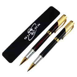 Elegante Bonito Rollerball Pen Jinhao 9009 Claret y Oro, Negro y oro con caja de regalo en oferta